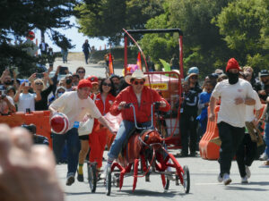 SFMOMA Soapbox Derby 2022 Andrew Sungtaek Ingersoll and Oliver Hawk Holden, Shrimp Car Still Image